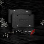 black license plate frame