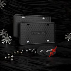 black license plate frame
